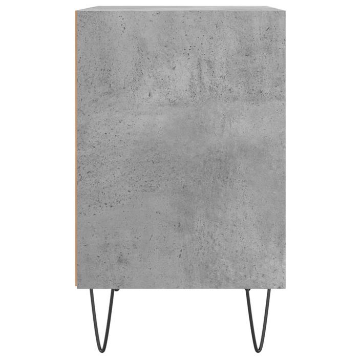 Table de chevet gris béton 40x30x50 cm bois d'ingénierie - Photo n°5