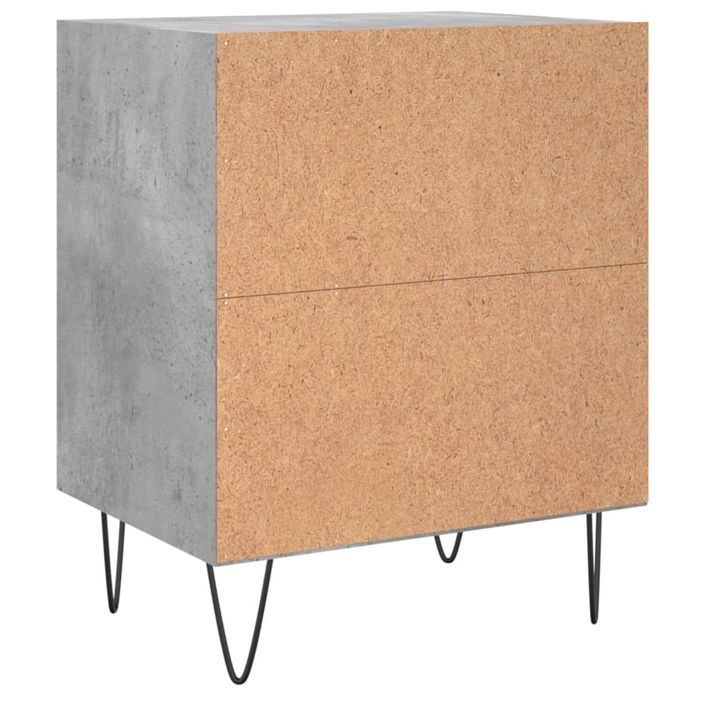 Table de chevet gris béton 40x30x50 cm bois d'ingénierie - Photo n°6