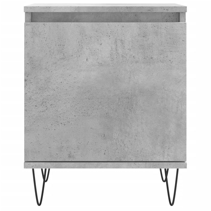 Table de chevet gris béton 40x30x50 cm bois d'ingénierie - Photo n°5