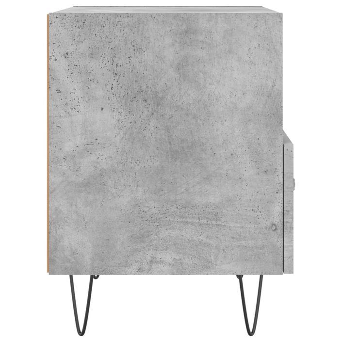 Table de chevet gris béton 40x35x47,5 cm bois d’ingénierie - Photo n°5