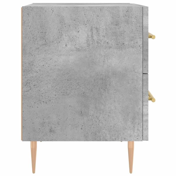 Table de chevet gris béton 40x35x47,5 cm bois d’ingénierie - Photo n°7