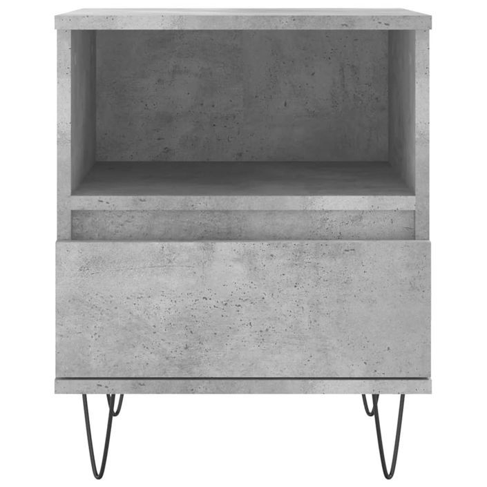 Table de chevet gris béton 40x35x50 cm bois d’ingénierie - Photo n°6