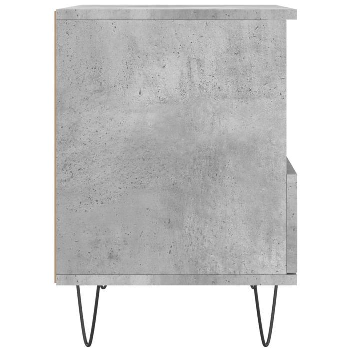 Table de chevet gris béton 40x35x50 cm bois d’ingénierie - Photo n°7