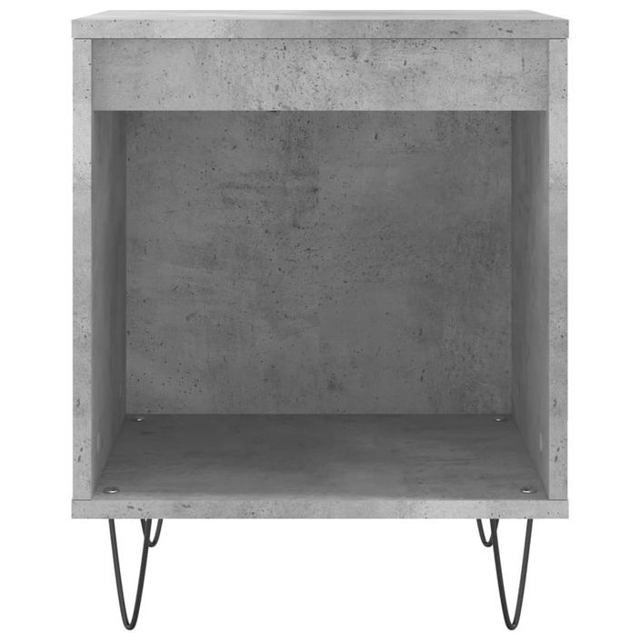 Table de chevet gris béton 40x35x50 cm bois d’ingénierie - Photo n°4