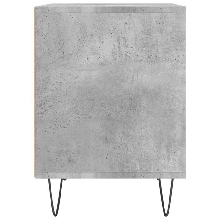 Table de chevet gris béton 40x35x50 cm bois d’ingénierie - Photo n°5