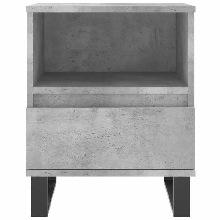 Table de chevet gris béton 40x35x50 cm bois d’ingénierie - Photo n°5