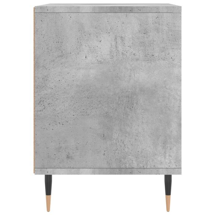 Table de chevet gris béton 40x35x50 cm bois d’ingénierie - Photo n°5