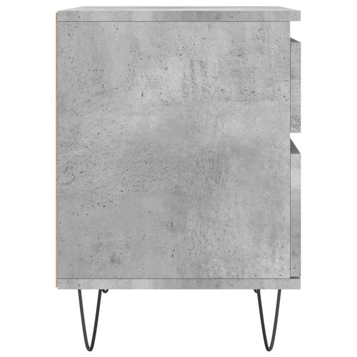 Table de chevet gris béton 40x35x50 cm bois d’ingénierie - Photo n°7