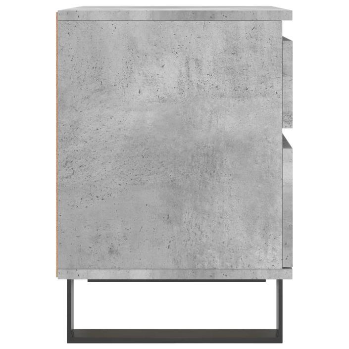 Table de chevet gris béton 40x35x50 cm bois d’ingénierie - Photo n°7