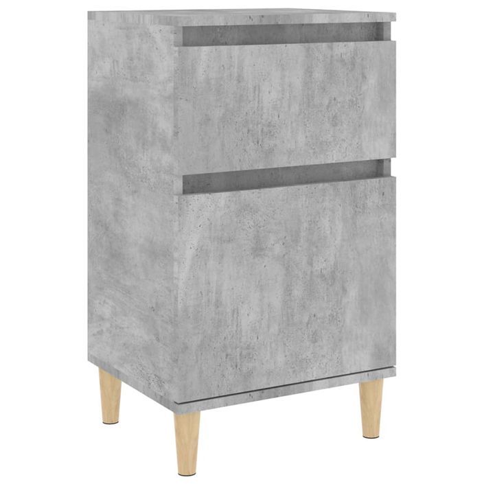 Table de chevet gris béton 40x35x70 cm - Photo n°2