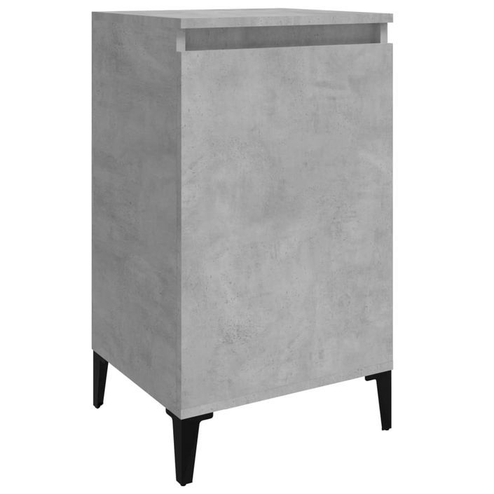 Table de chevet gris béton 40x35x70 cm bois d'ingénierie - Photo n°2