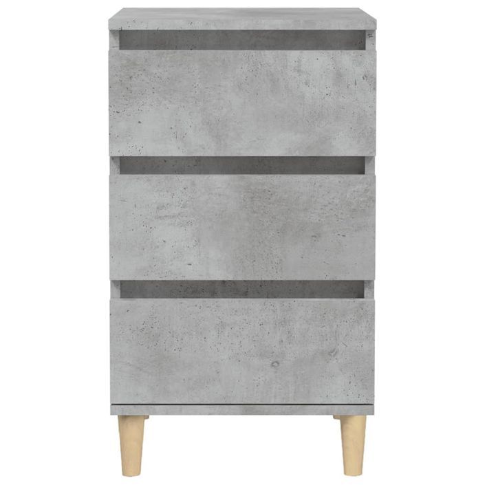 Table de chevet gris béton 40x35x70 cm bois d'ingénierie - Photo n°6