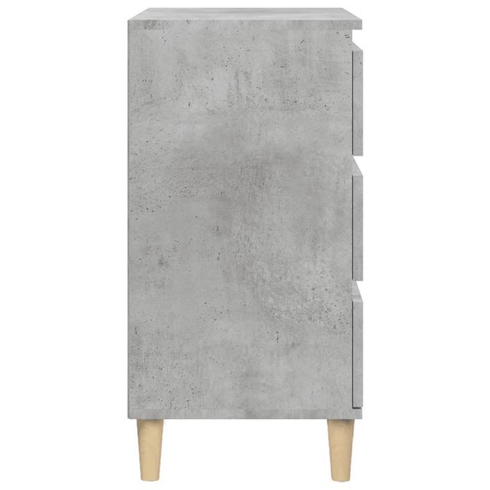 Table de chevet gris béton 40x35x70 cm bois d'ingénierie - Photo n°8