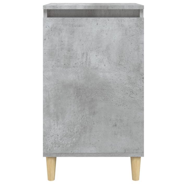 Table de chevet gris béton 40x35x70 cm bois d'ingénierie - Photo n°5