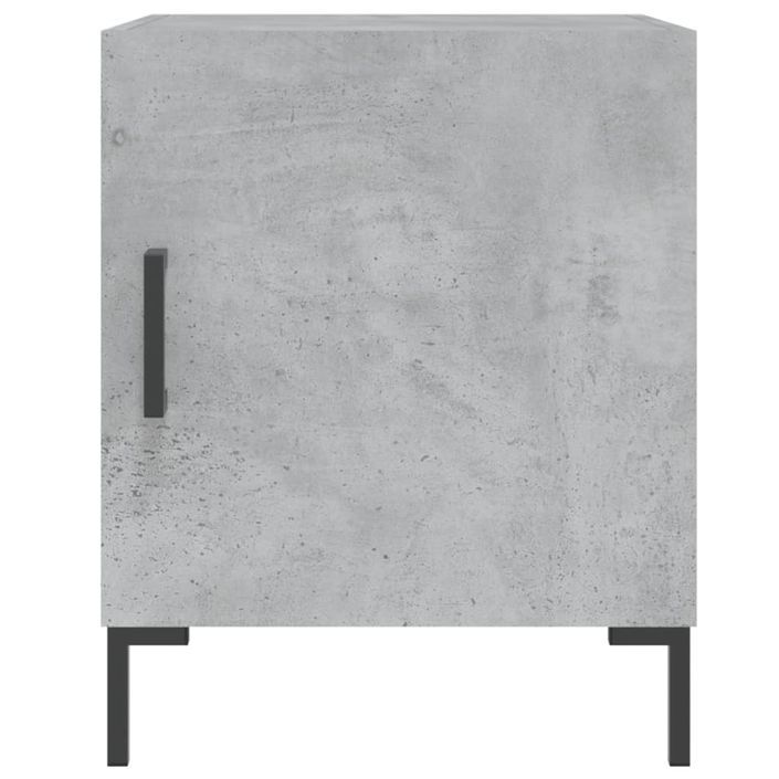 Table de chevet gris béton 40x40x50 cm bois d’ingénierie - Photo n°4