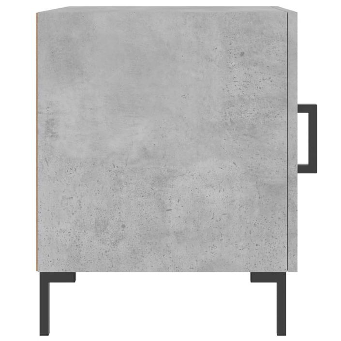 Table de chevet gris béton 40x40x50 cm bois d’ingénierie - Photo n°5