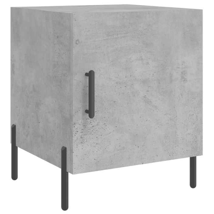 Table de chevet gris béton 40x40x50 cm bois d’ingénierie - Photo n°1