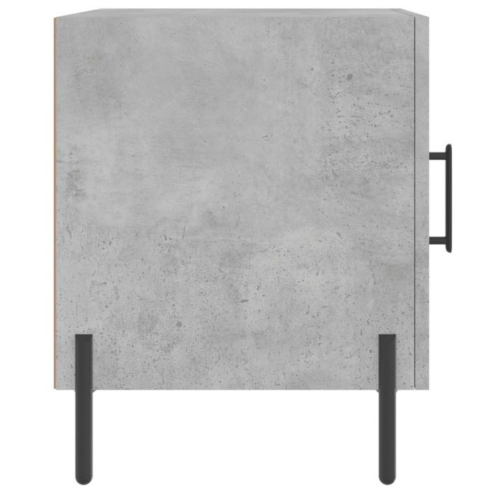 Table de chevet gris béton 40x40x50 cm bois d’ingénierie - Photo n°7