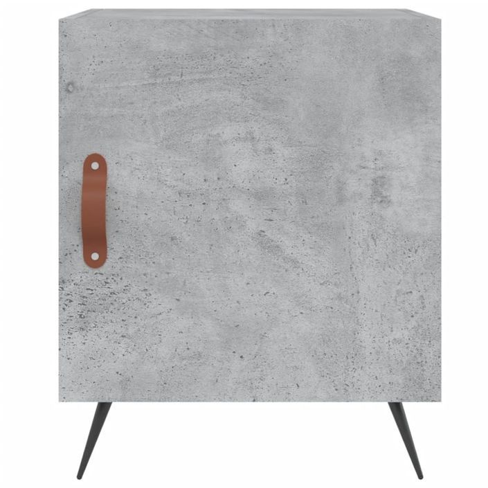 Table de chevet gris béton 40x40x50 cm bois d’ingénierie - Photo n°4