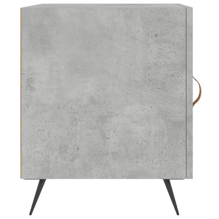 Table de chevet gris béton 40x40x50 cm bois d’ingénierie - Photo n°5