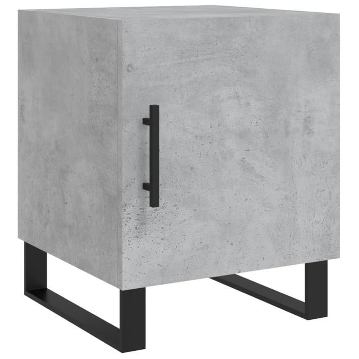 Table de chevet gris béton 40x40x50 cm bois d’ingénierie - Photo n°1