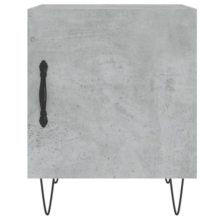 Table de chevet gris béton 40x40x50 cm bois d’ingénierie - Photo n°6