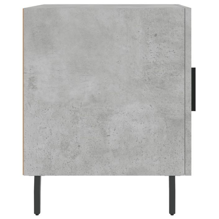 Table de chevet gris béton 40x40x50 cm bois d’ingénierie - Photo n°7