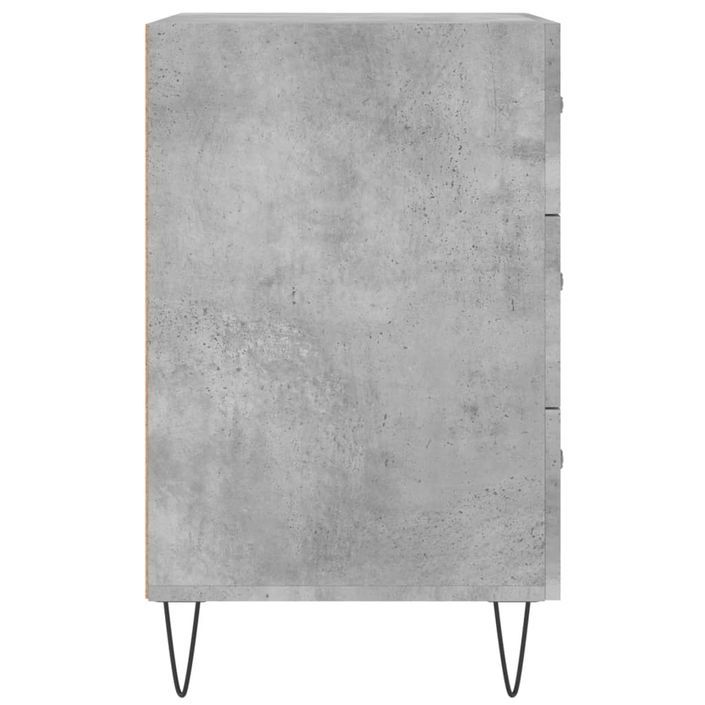 Table de chevet gris béton 40x40x66 cm bois d'ingénierie - Photo n°6