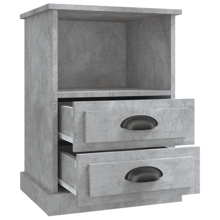 Table de chevet gris béton 43x36x60 cm - Photo n°7