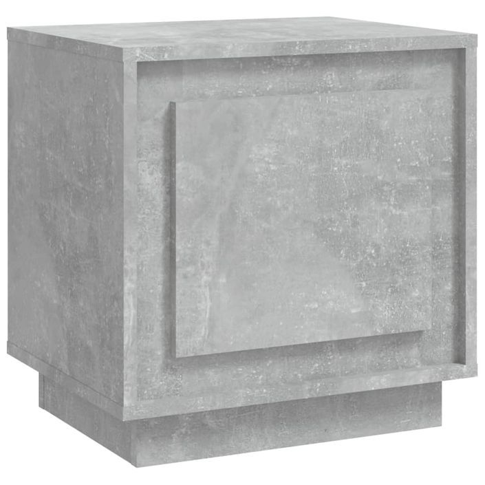 Table de chevet gris béton 44x35x45 cm bois d'ingénierie - Photo n°2