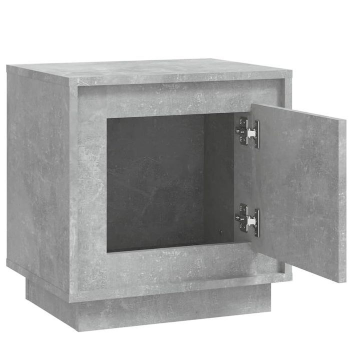 Table de chevet gris béton 44x35x45 cm bois d'ingénierie - Photo n°6