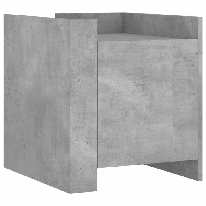 Table de chevet gris béton 45x50x50 cm bois d’ingénierie - Photo n°2