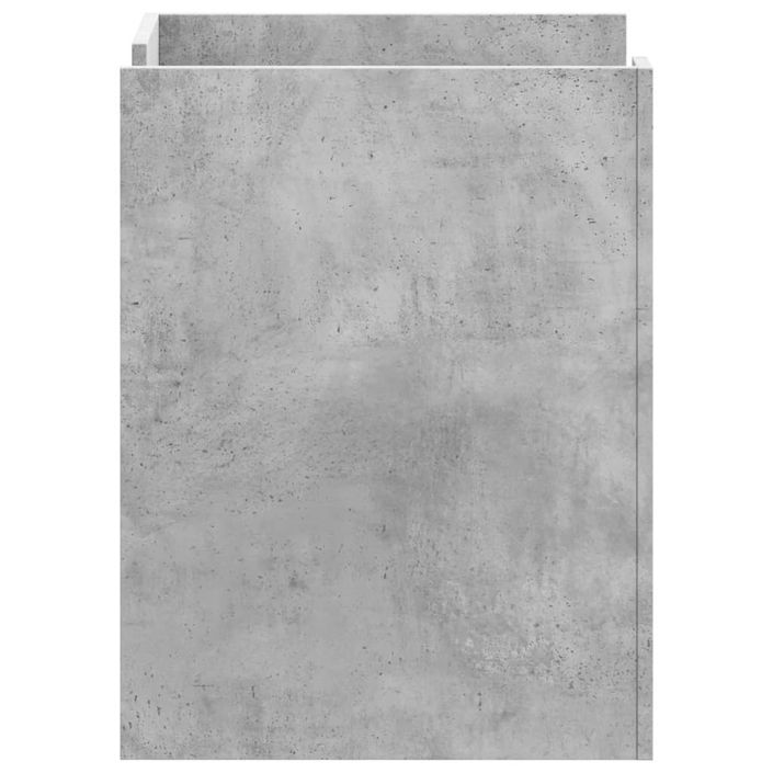 Table de chevet gris béton 45x50x65 cm bois d'ingénierie - Photo n°5