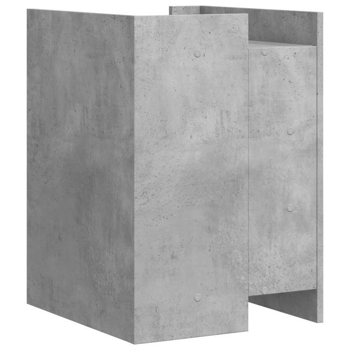 Table de chevet gris béton 45x50x65 cm bois d'ingénierie - Photo n°6