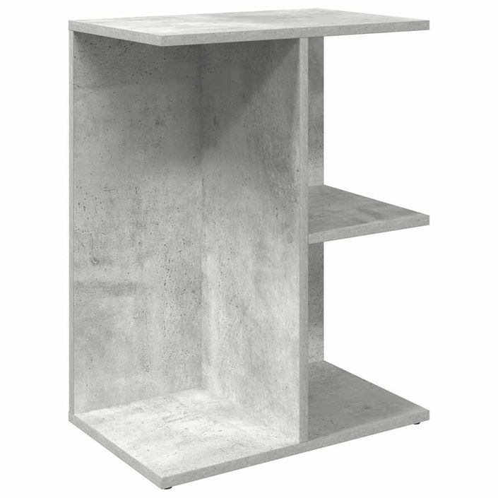 Table de chevet gris béton 46,5x29x61 cm bois d'ingénierie - Photo n°2