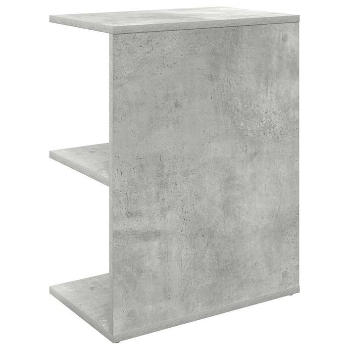 Table de chevet gris béton 46,5x29x61 cm bois d'ingénierie - Photo n°6