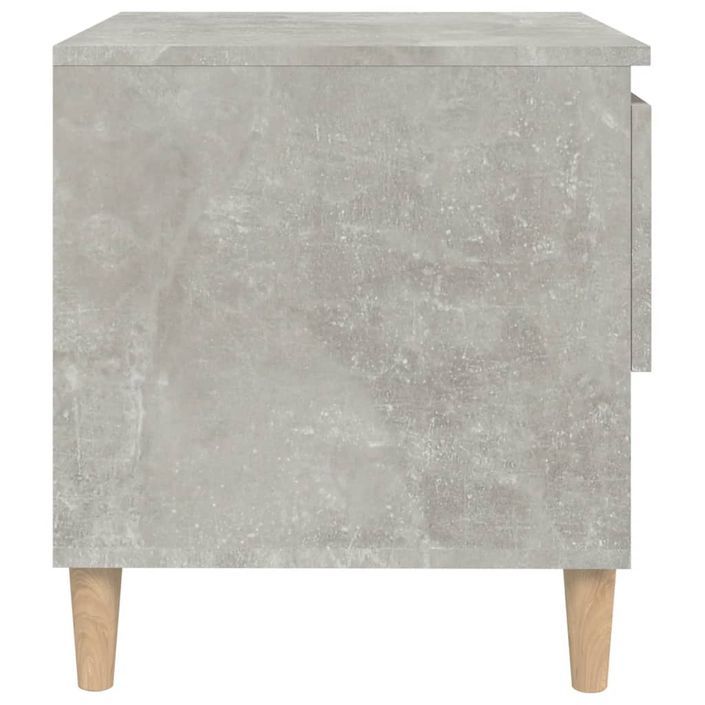 Table de chevet Gris béton 50x46x50 cm Bois d'ingénierie - Photo n°6