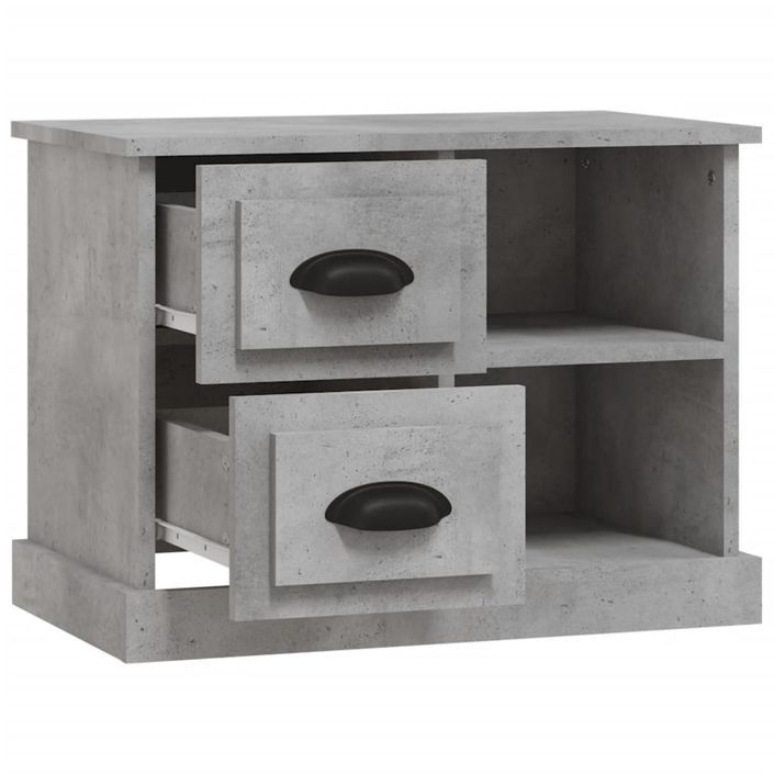 Table de chevet gris béton 60x35,5x45 cm - Photo n°6