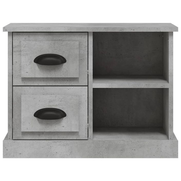 Table de chevet gris béton 60x35,5x45 cm - Photo n°7