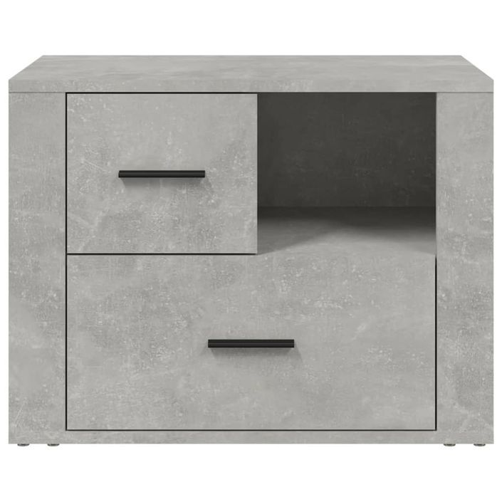 Table de chevet Gris béton 60x36x45 cm Bois d'ingénierie - Photo n°6