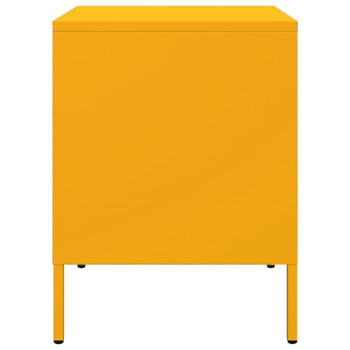 Table de chevet jaune moutarde 36x39x50,5 cm - Photo n°7