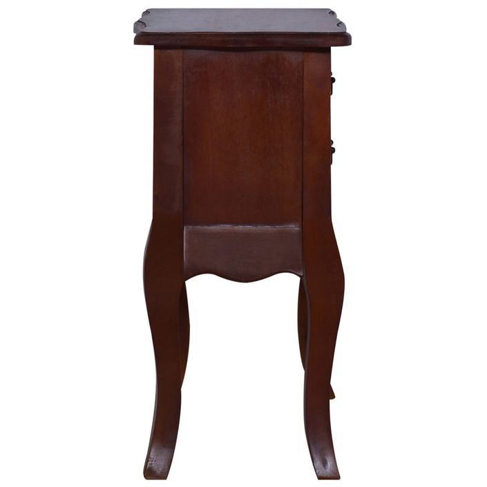 Table de chevet Marron classique 60x30x60 cm Bois d'acajou - Photo n°4