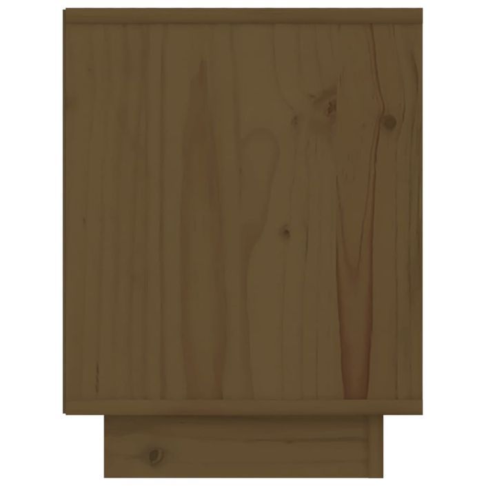 Table de chevet Marron miel 40x30x40 cm Bois de pin solide - Photo n°4