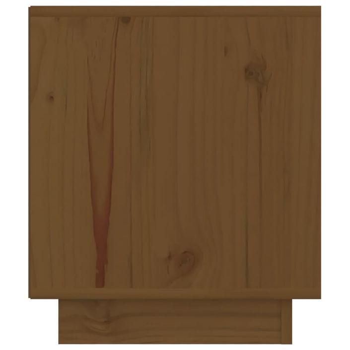 Table de chevet Marron miel 40x34x40 cm Bois de pin solide - Photo n°6