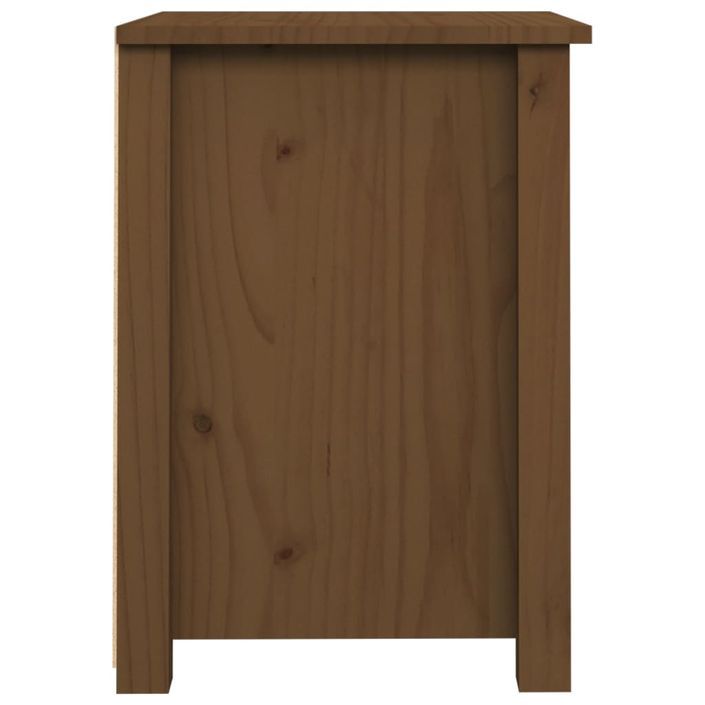 Table de chevet Marron miel 40x35x49 cm Bois de pin massif - Photo n°7