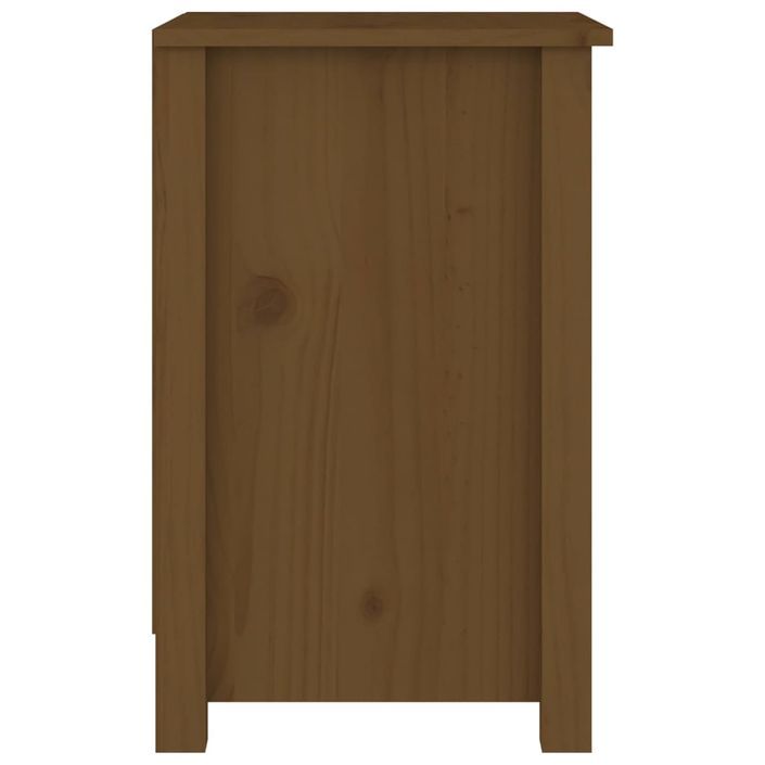 Table de chevet Marron miel 40x35x55 cm Bois de pin massif - Photo n°4