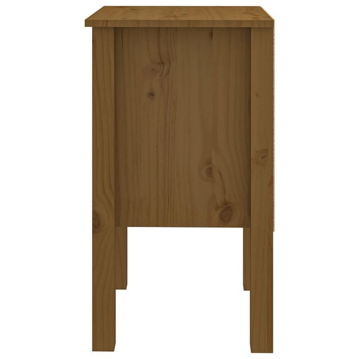 Table de chevet Marron miel 40x35x61,5 cm Bois de pin solide - Photo n°6