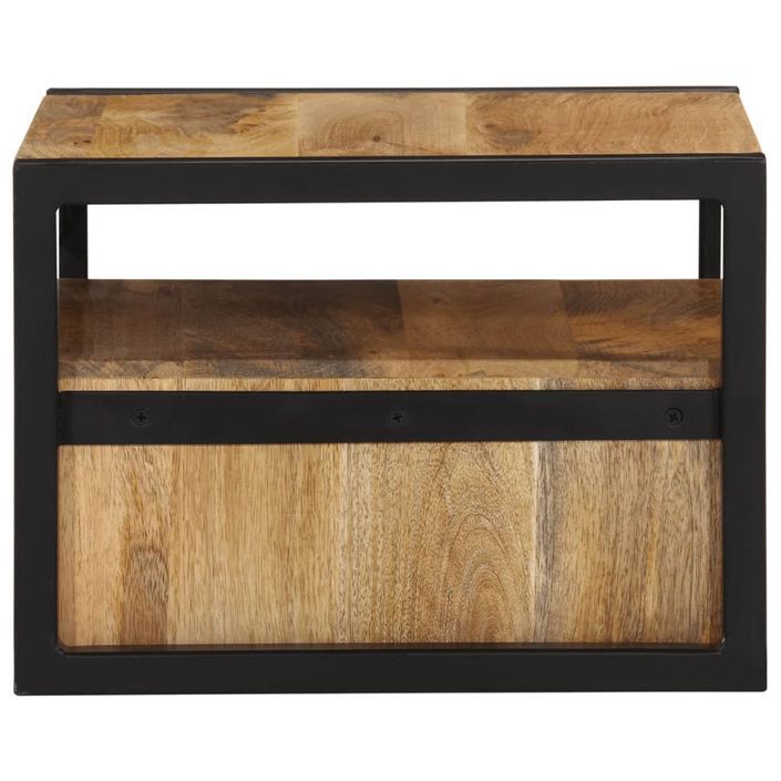 Table de chevet murale 35x35x25 cm bois d'acacia solide - Photo n°4