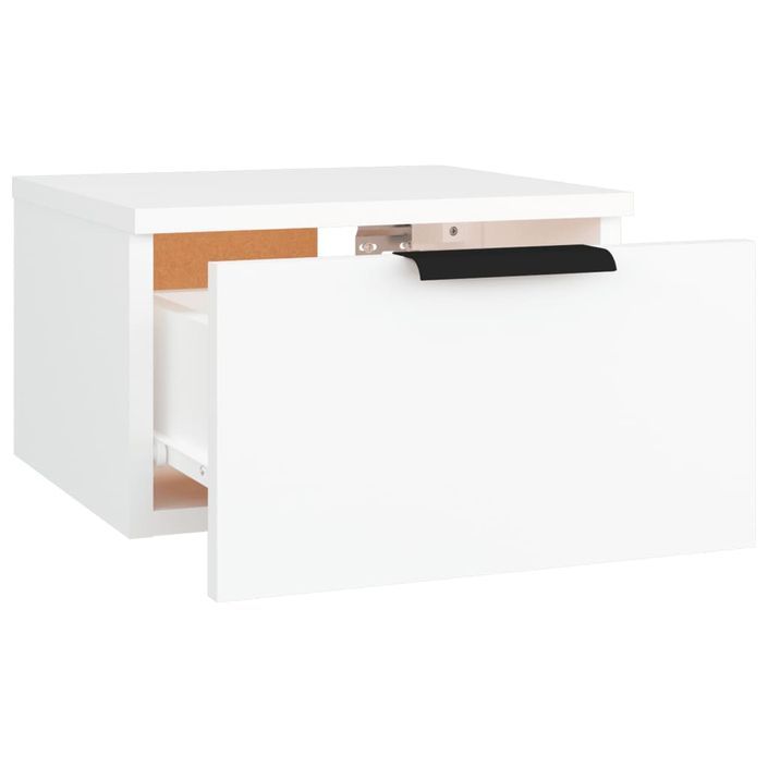 Table de chevet murale Blanc 34x30x20 cm - Photo n°5