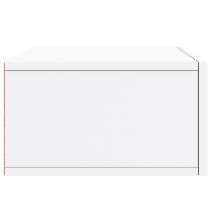 Table de chevet murale blanc 35x35x20 cm - Photo n°7